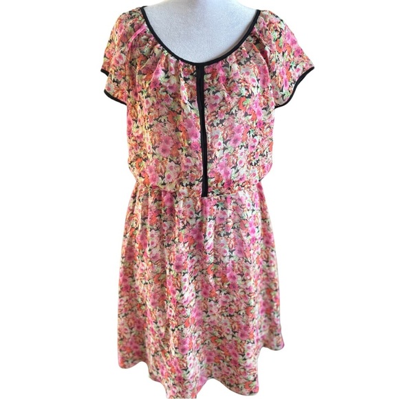 Cottagecore Madison Leigh Floral Sheer Dress 10 Large L - Picture 2 of 13